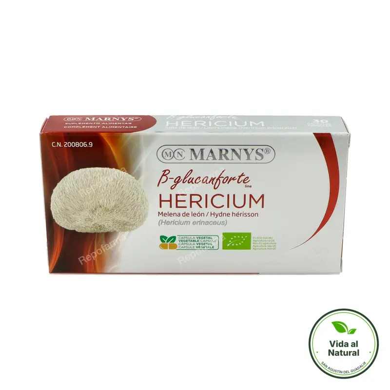 Hericium b-glucanforte melena de leon 30 cápsulas, Marnys