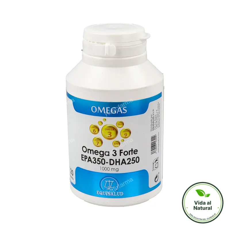 Omega forte EPA350-DHA250 1000 mg 120 cápsulas, Equisalud