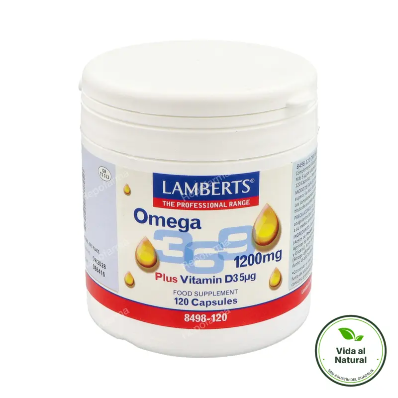 Omega 369 1200 mg 120 cápsulas, Lamberts