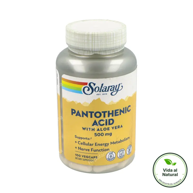 Ácido pantotenico 100 cápsulas, Solaray