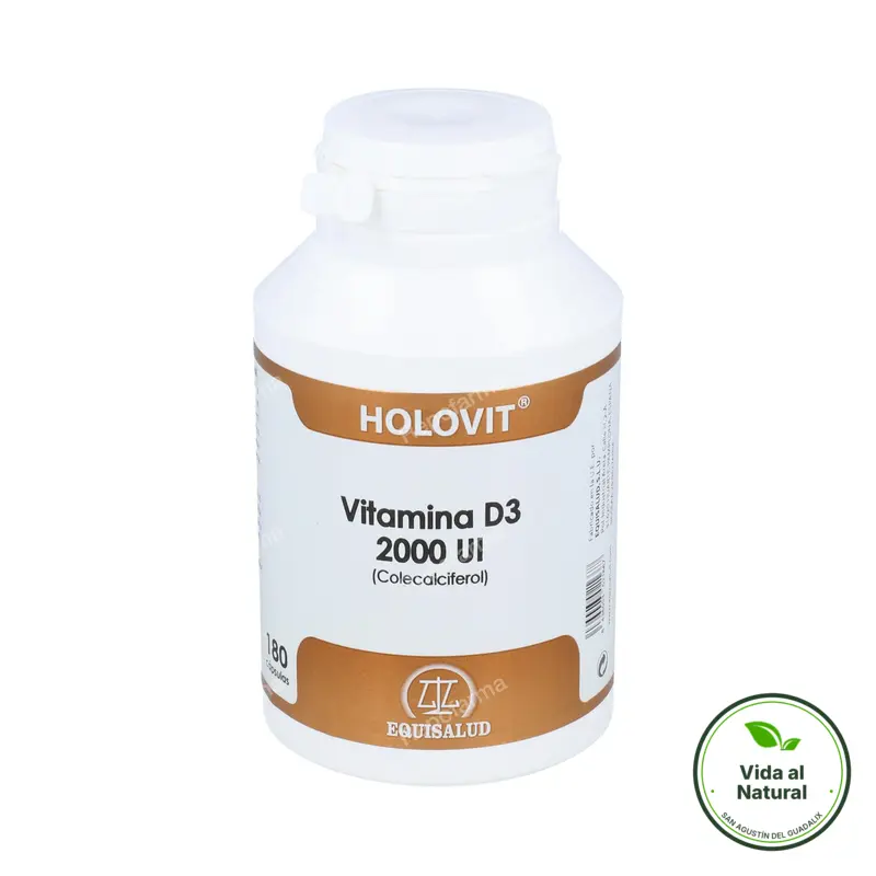 Holovit vitamina D3 2000UI (colecalciferol) 180 cápsulas, Equisalud