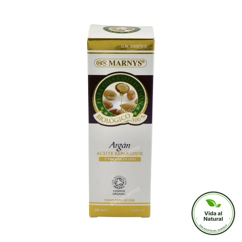 Aceite argan primera presion frio BIO 50 ml, Marnys
