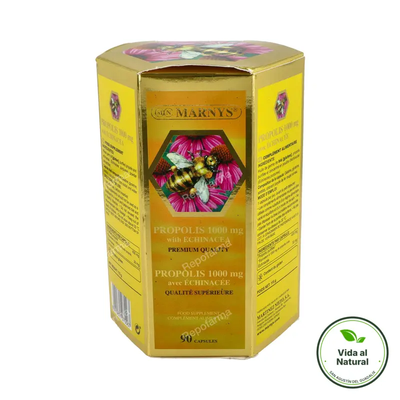 Propóleo-echinacea 1000 mg exagonal 90 cápsulas, Marnys