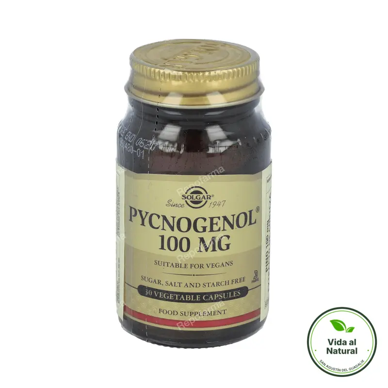 Pino 100 mg extracto corteza pino pycnogenol 30 cápsulas vegetales, Solgar