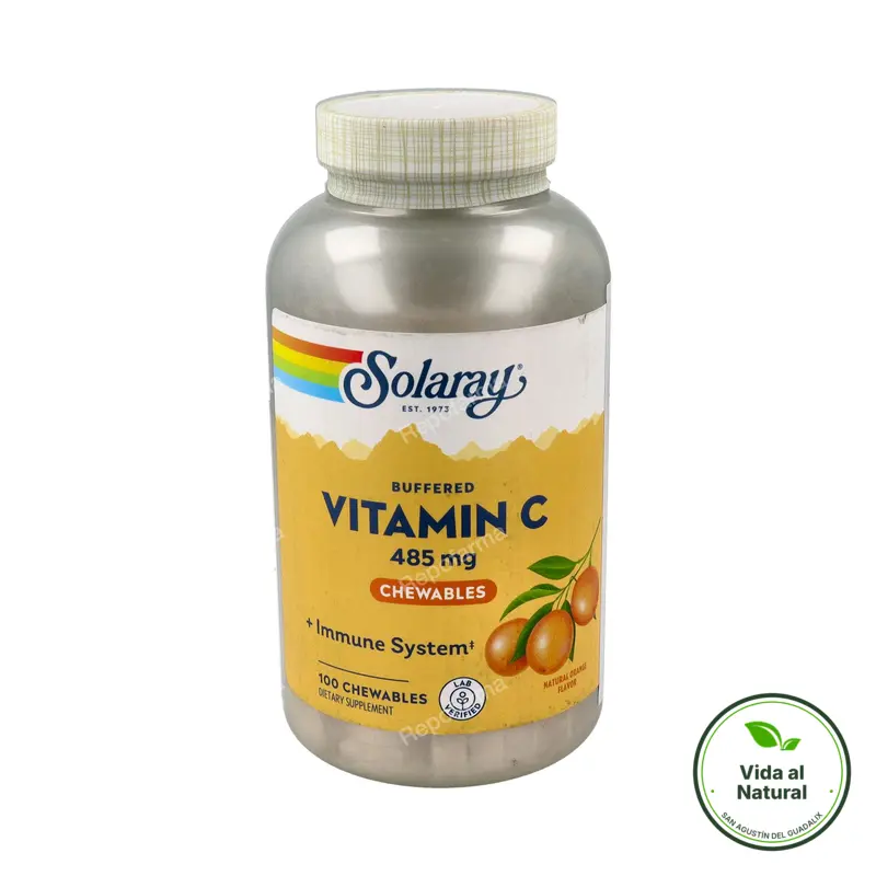 Vitamina c 500 naranja 100 comprimidos, Solaray