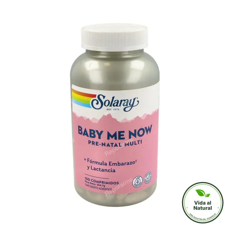 Baby me now prenatal multi 150 comprimidos, Solaray
