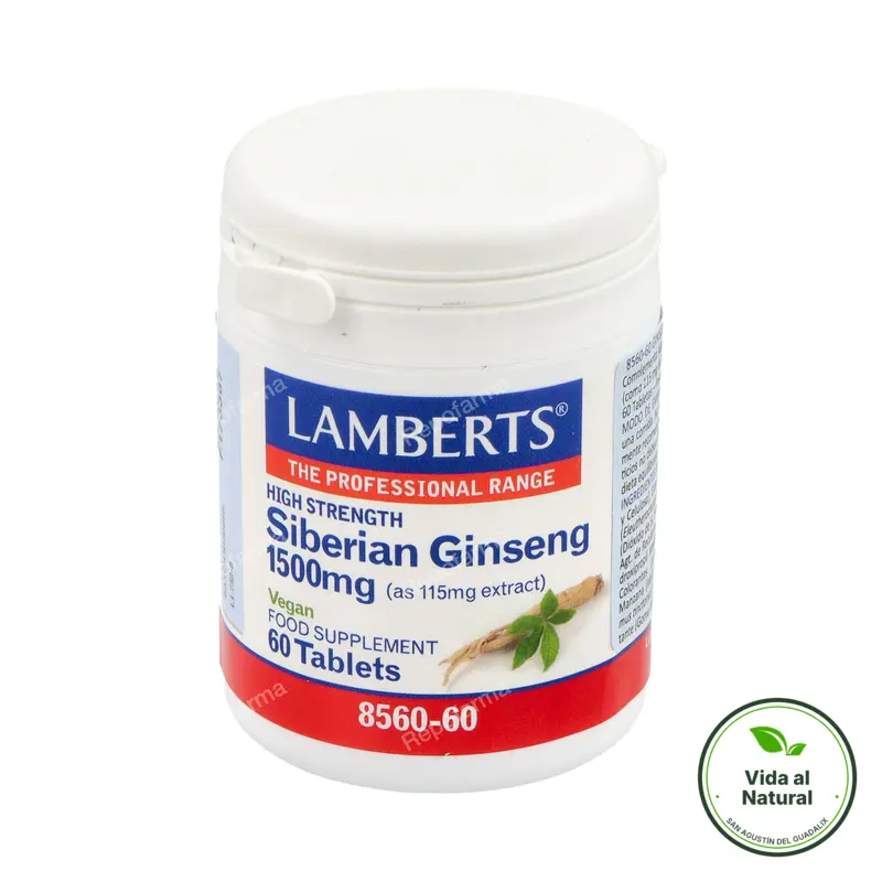 Ginseng siberian 1500 mg 60 comprimidos, Lamberts