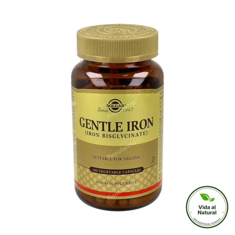 Hierro gentle (no estriñe) 20 mg 180 cápsulas, Solgar