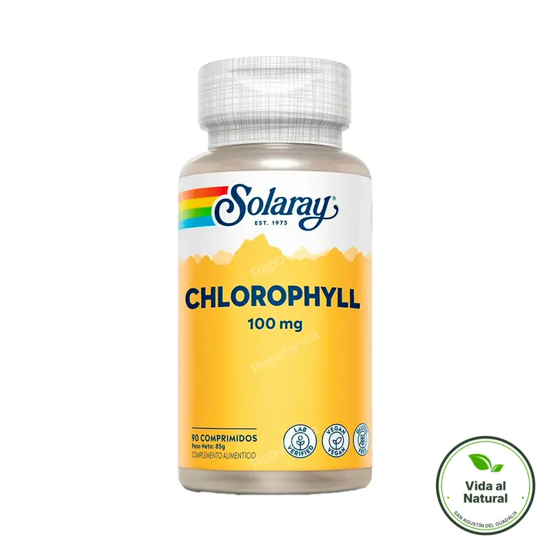 Chlorofila 100 mg 90 comprimidos, Solaray