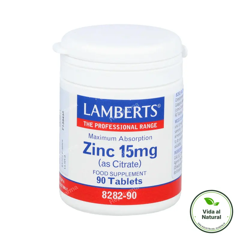 Zinc citrato 15 mg 90 comprimidos, Lamberts