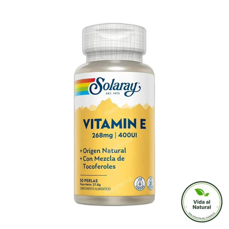 Vitamina e (100% d-alfa tocoferoles) 50 perlas, Solaray