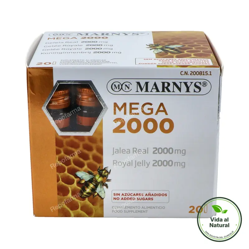 Jalea real mega 2000 mg 20 viales, Marnys