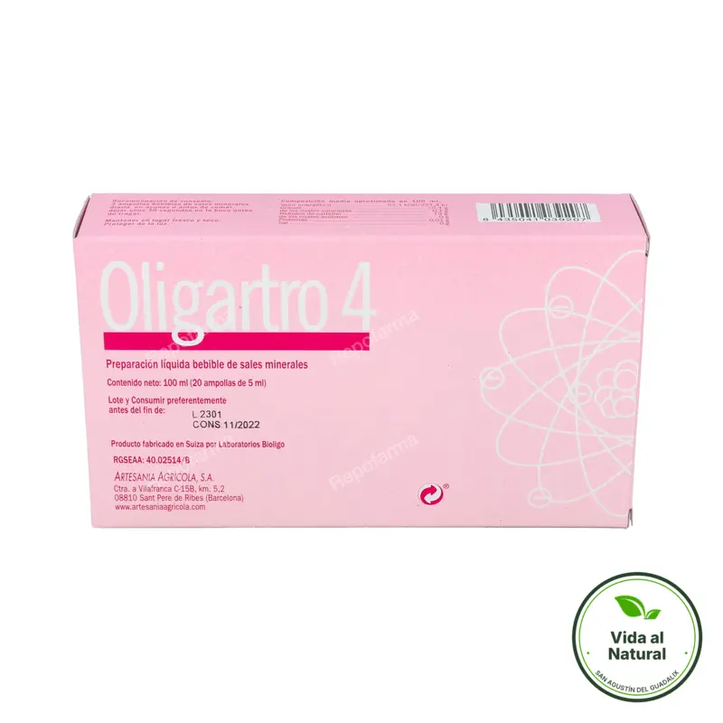 Oligartro 4 mn-co a/a 20 ampollas, Plantis