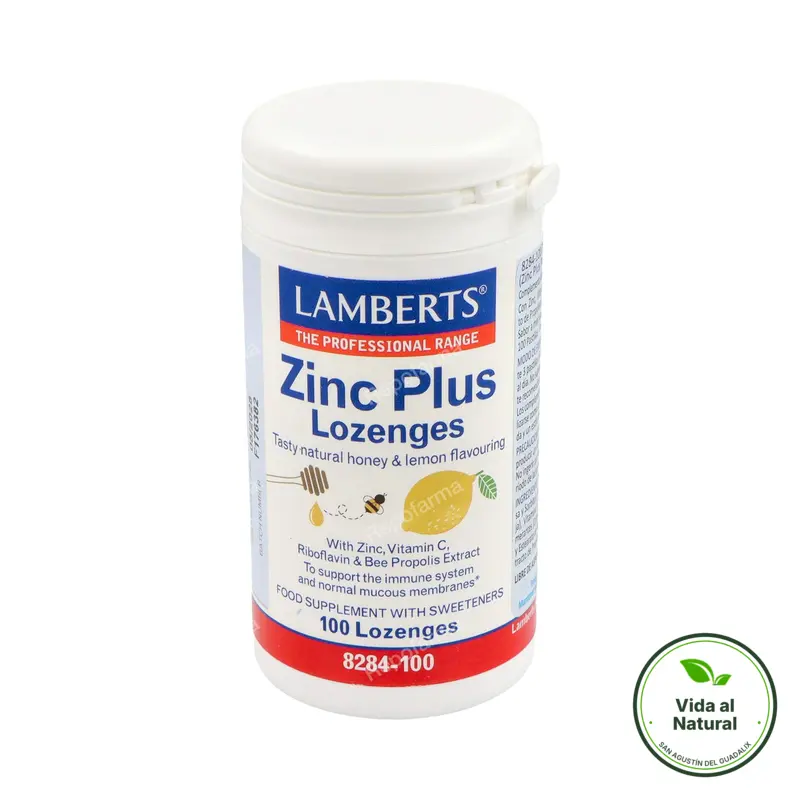 Zinc plus masticable 100 comprimidos, Lamberts