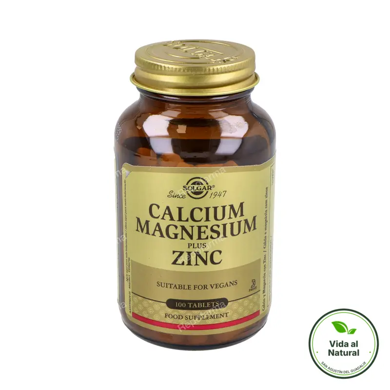 Calcio+mg+zinc 100 comprimidos, Solgar