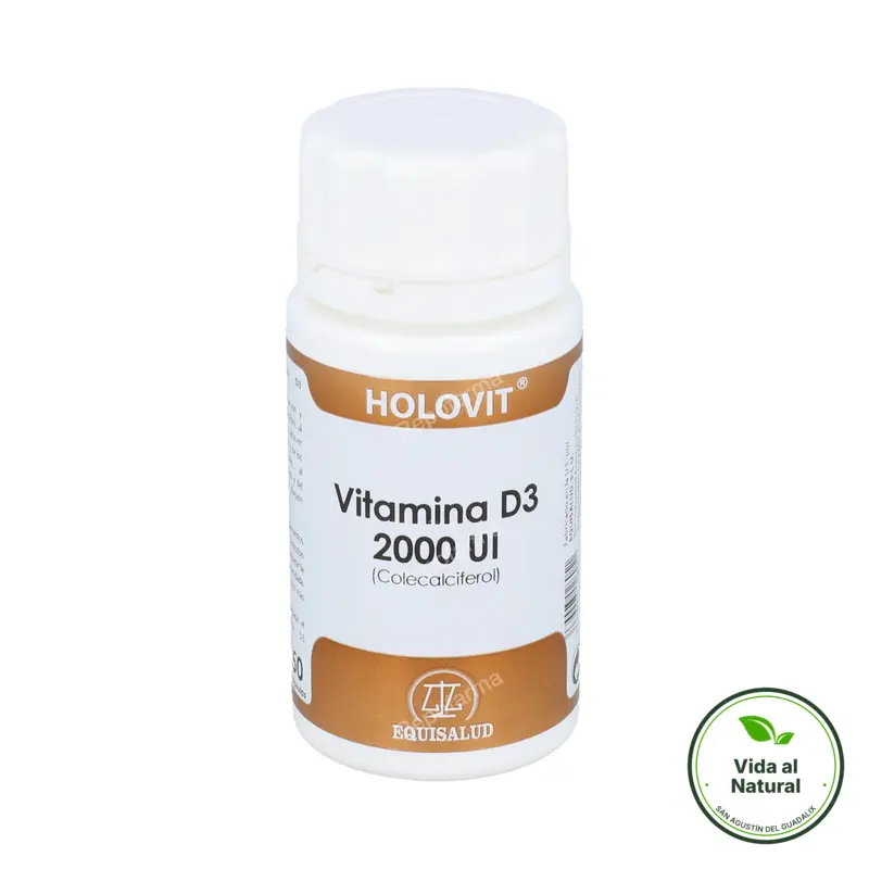 Holovit vitamina D3 2000UI (colecalciferol) 50 cápsulas, Equisalud