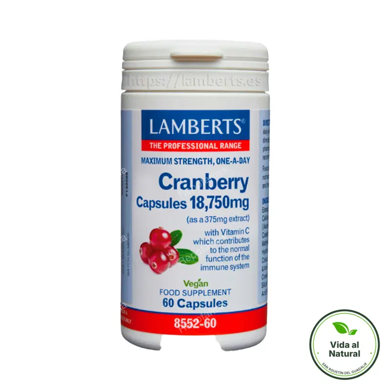 Cranberry 18750 mg arándano rojo 60 cápsulas, Lamberts