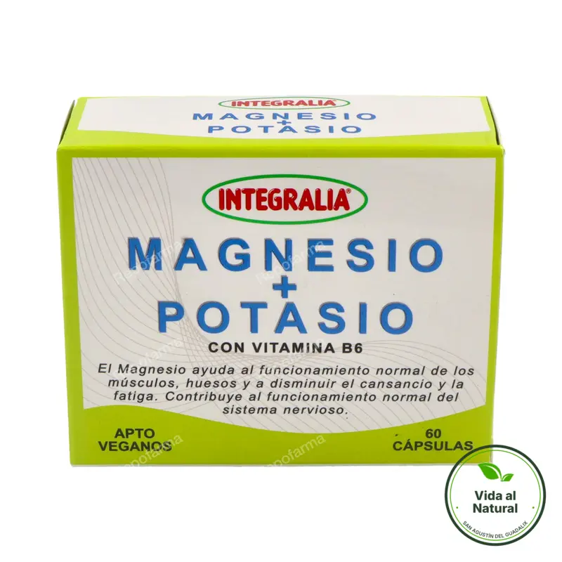 Magnesio+potasio 60 cápsulas, Integralia