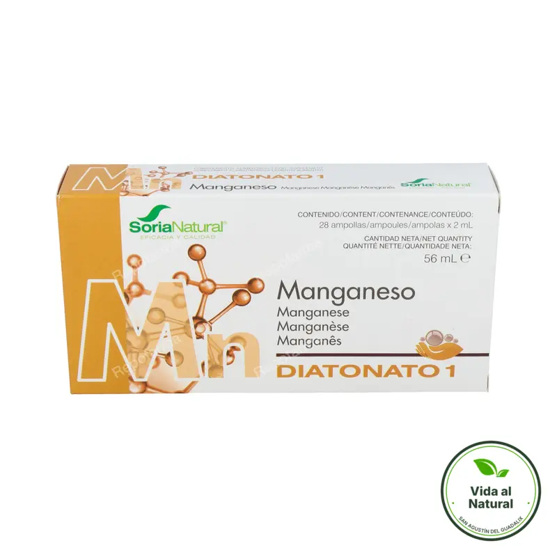 Diatonato 1 manganeso 28 ampollas, Soria Natural
