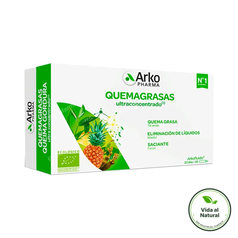 Arkofluido quemagrasas BIO 20 ampollas, Arkopharma