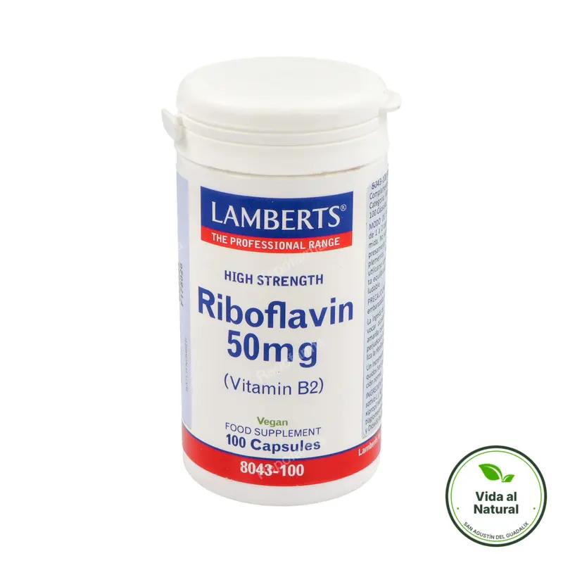 Riboflavin 50 mg (vitamina b2) 100 cápsulas, Lamberts