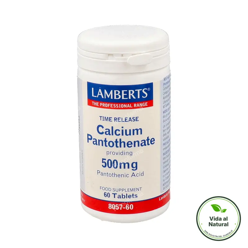 Pantotenato de calcio 500 mg 60 comprimidos, Lamberts