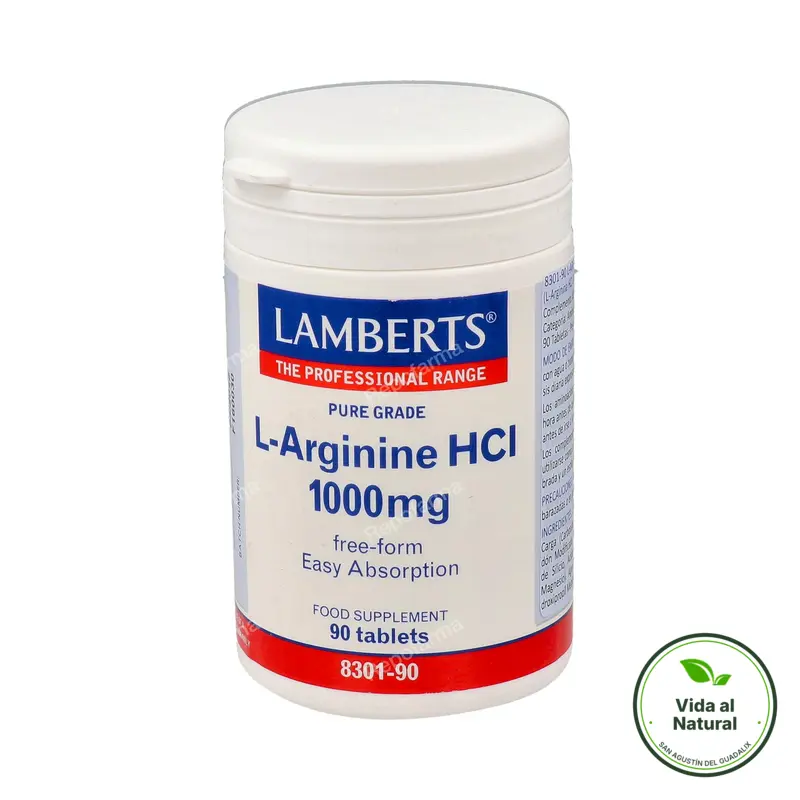 L-arginina hci 1000 mg 90 comprimidos, Lamberts