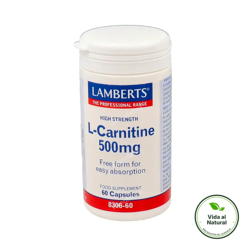 L-carnitina 500 mg 60 cápsulas, Lamberts