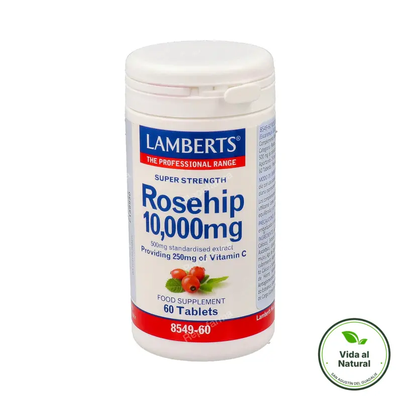 Escaramujo 10.000 mg (rose hips) 60 comprimidos, Lamberts