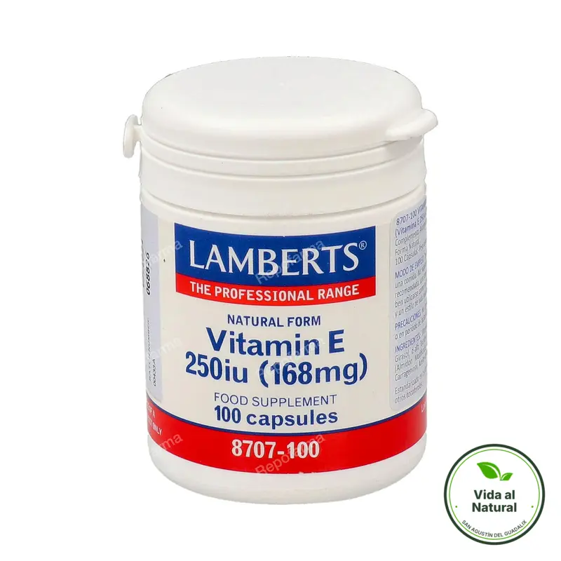 Vitamina e natural 250 uds. i 100 cápsulas, Lamberts