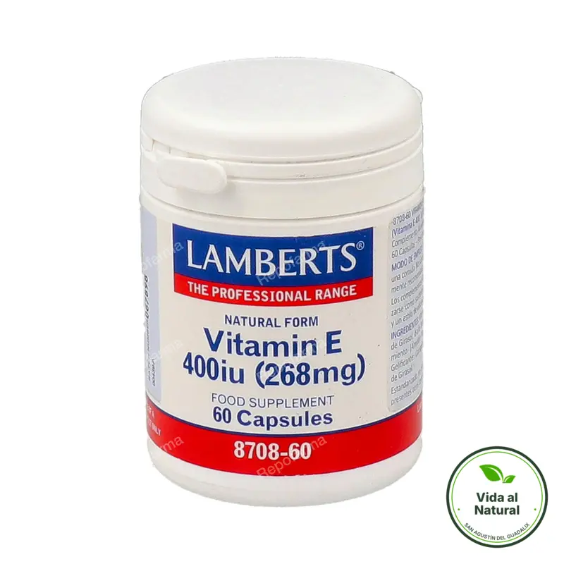 Vitamina e 400ui 60 cápsulas, Lamberts