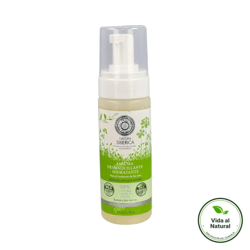 Espuma desmaquillante piel sensible-contorno ojos, Natura Siberica
