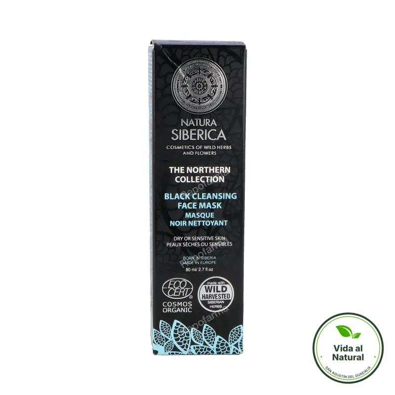 Northern mascarilla facial negra brillo piel 80 ml, Natura Siberica