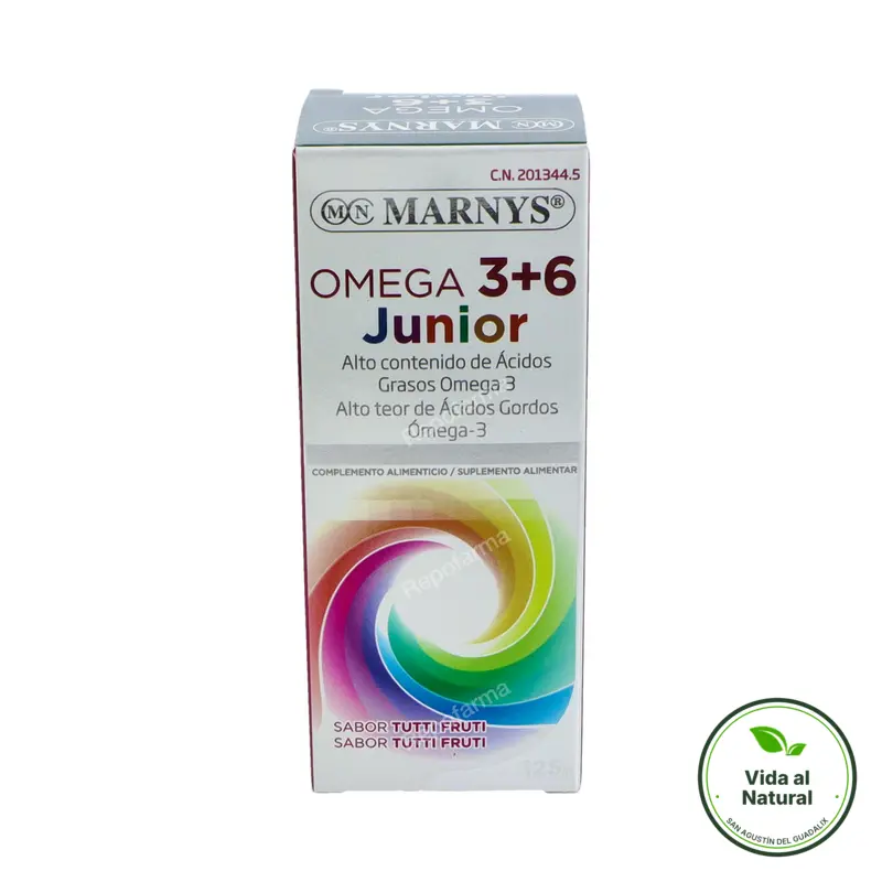 Omega 3 y 6 junior jarabe 125 ml, Marnys