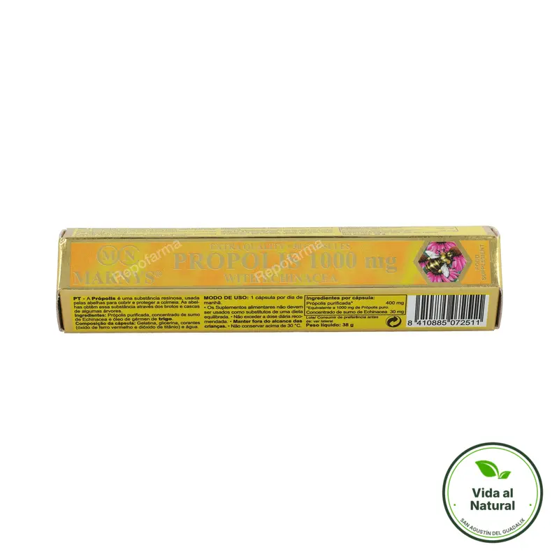 Propóleo+echinacea 1000 mg exagonal 30 cápsulas, Marnys
