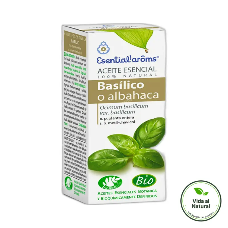 Aceite esencial de basílico (albahaca) BIO 10 ml, Esential Aroms
