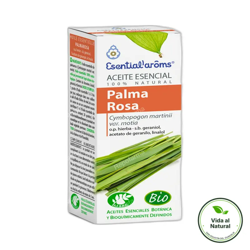 Aceite esencial de palma rosa BIO 10 ml, Esential Aroms