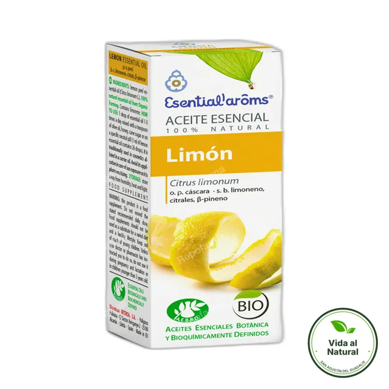 Aceite esencial de limón BIO 10 ml, Esential Aroms
