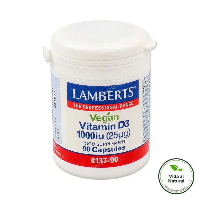 Vitamina D3 1000ui 90 cápsulas, Lamberts