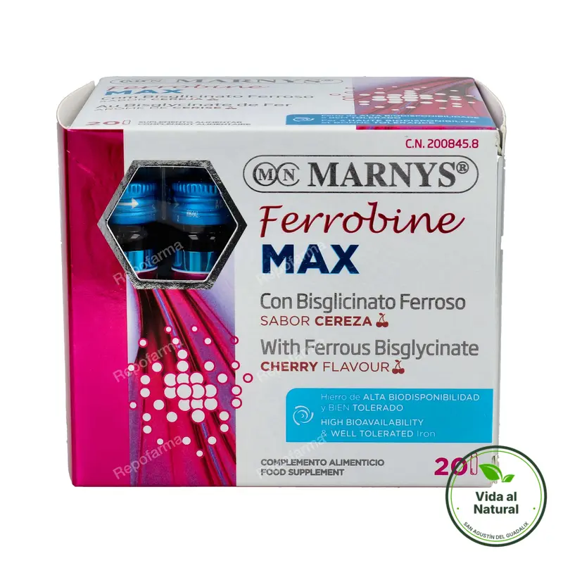 Ferrobine max 20 viales, Marnys