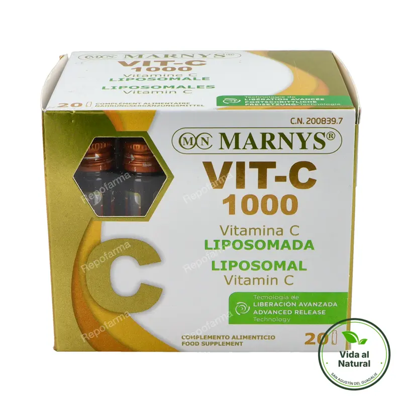 Vitamina c liposomada 1000 mg 20 viales, Marnys
