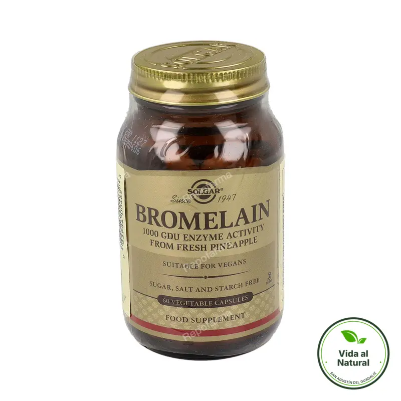 Bromelina 300 mg 60 cápsulas, Solgar
