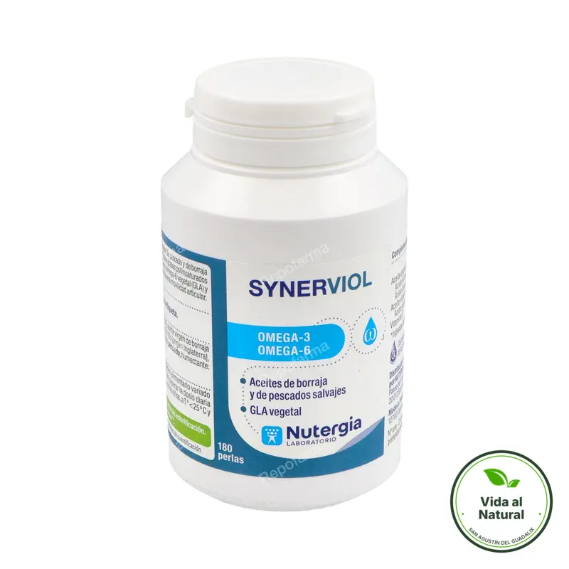 Synerviol omega 3 y 6 180 perlas, Nutergia