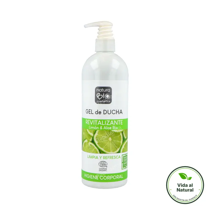 Gel ducha revitalizante limón & aloe BIO, Naturabio