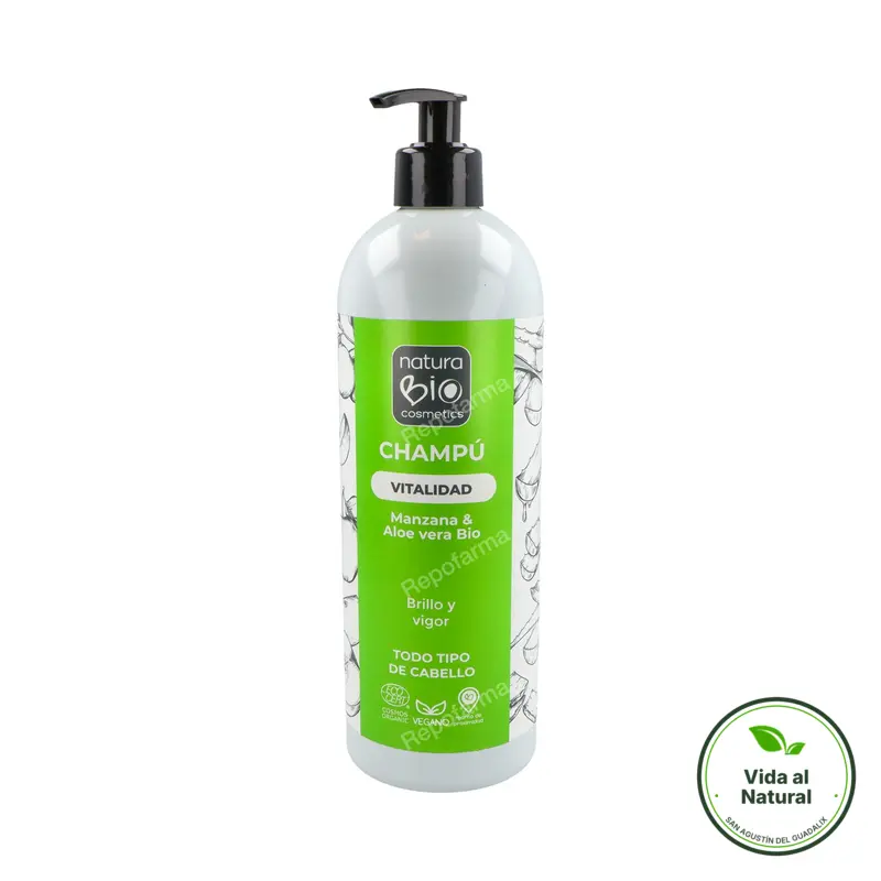 Champú vitalidad aloe vera & manzana, Naturabio