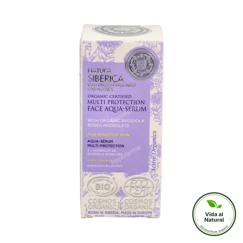 Aqua-sérum facial protección piel sensible 15 ml, Natura Siberica
