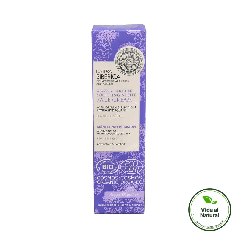 Crema facial noche calmante piel sensible BIO 50 ml, Natura Siberica