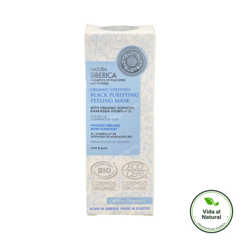 Mascarilla facial exfoliante negra purificante 75 ml, Natura Siberica