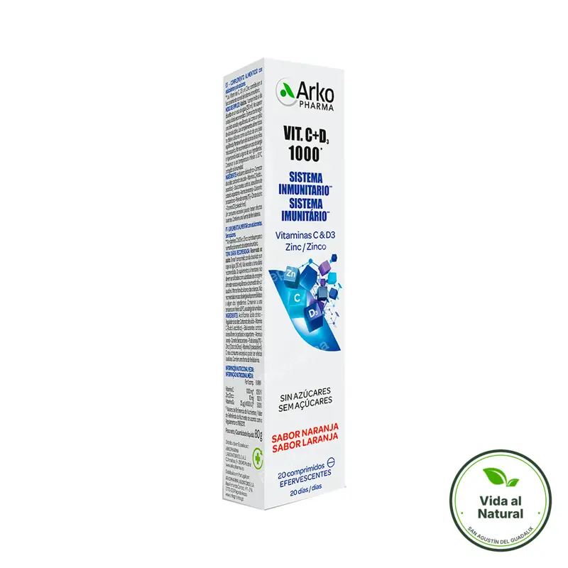 Vitamina C+D3 1000 mg 20 comprimidos, Arkopharma