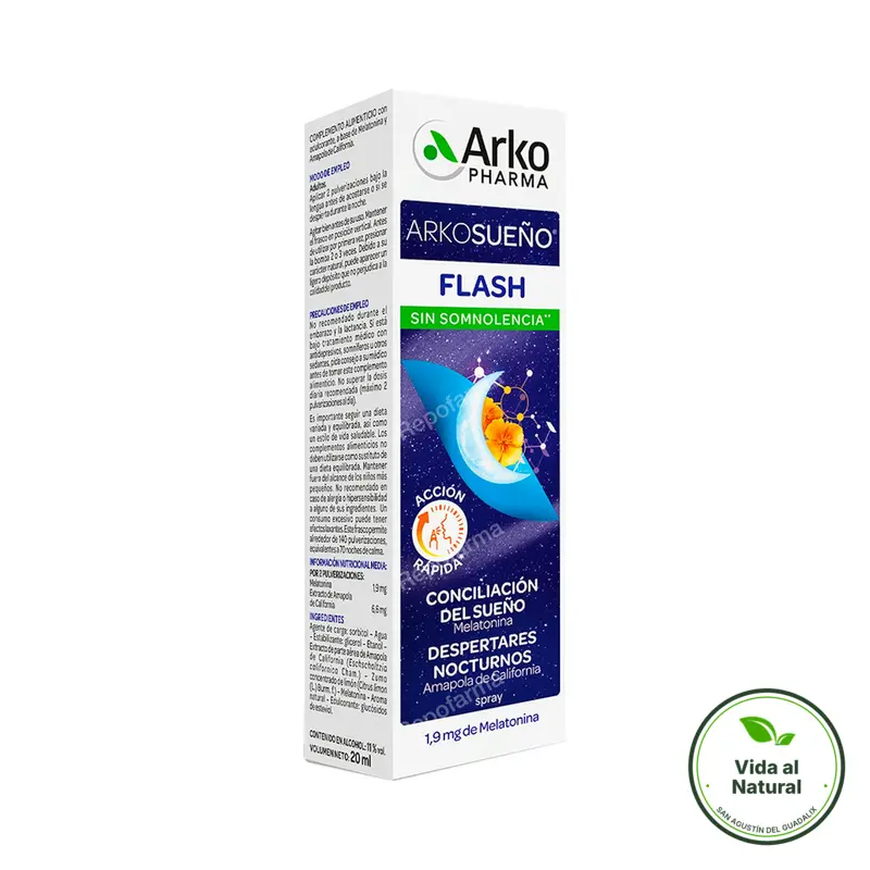 Arkorelax sueño flash spray sublingual 20 ml, Arkopharma